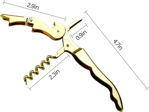 Miniatura 7 de Sacacorchos para camareros profesionales, llave de vino de acero inoxidable para camareros de restaurantes, sacacorchos clásico todo en uno, abridor