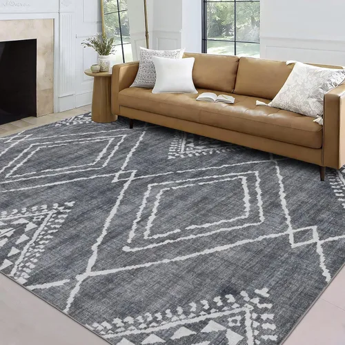 Miniatura 46 de ReaLife Rugs Alfombra Pasillo Lavable a Máquina - Sala de Estar Dormitorio Baño Cocina Entrada Oficina - Acolchada Pelo Bajo Resistente a Manchas