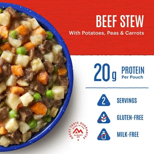 Miniatura 4 de Mountain House Estofado de carne Alimentos liofilizados para mochileros y campamentos, paquete de 6, sin gluten