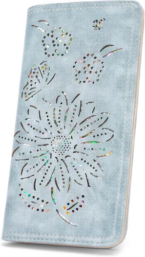 Miniatura 7 de Cartera con Bloqueo RFID para Mujeres Segura Delgada Bifold Cartera para Mujeres Ultra Delgada Billetera para Damas Bifold, 02-púrpura, Moda