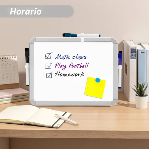 Miniatura 4 de VUSIGN Pizarra blanca pequeña de borrado en seco, pizarra blanca de 8.5 x 11 pulgadas para niños, estudiantes, nevera, taquilla, mini pizarra