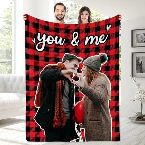 Miniatura 20 de Manta con fotos personalizada para novio, regalos del día de San Valentín, manta de fotos personalizada, regalos de novio de novia, regalos del día