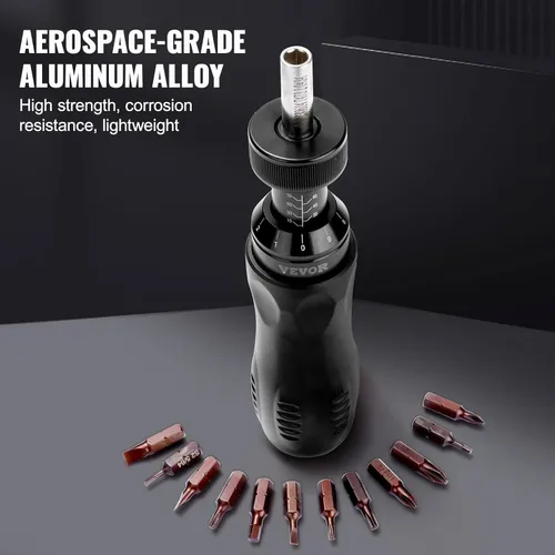 Miniatura 3 de VEVOR Destornillador dinamométrico, destornillador de 1/4 de pulgada, destornillador dinamométrico para electricista con escala, rango de par