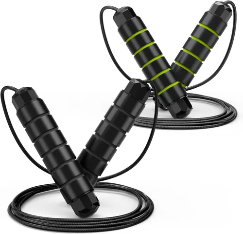 Cuerda de saltar sin enredos de velocidad rápida, cable de salto con rodamientos de bolas para mujeres, hombres y niños, cuerda de saltar de acero