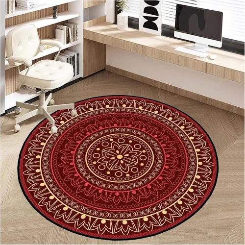 Miniatura 9 de Tapete para silla de oficina para suelo de madera dura, alfombras redondas de 4 pies/48 pulgadas, protectores de suelo, alfombrilla para silla