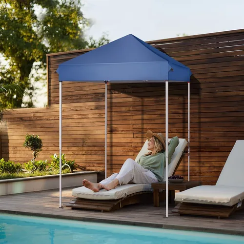 Miniatura 8 de Outvita Carpa Toldo Emergente 5x5, Carpa Toldo para Exteriores Ez Up Refugio Instantáneo con Bolsa de Transporte Patas Rectas Patio Balcón Porche