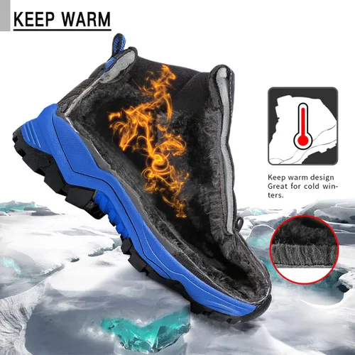 Miniatura 3 de Littleplum Botas de nieve para niños, impermeables, antideslizantes, para senderismo, al aire libre, unisex, para niños pequeños y grandes