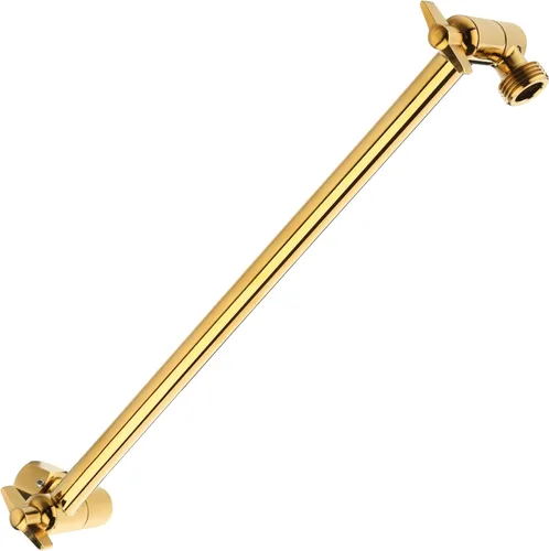 Miniatura 10 de Brazo de extensión de cabezal de ducha ajustable extra largo de 15 pulgadas con tornillo de bloqueo, ángulo cromado de acero inoxidable 304 1. Cromo
