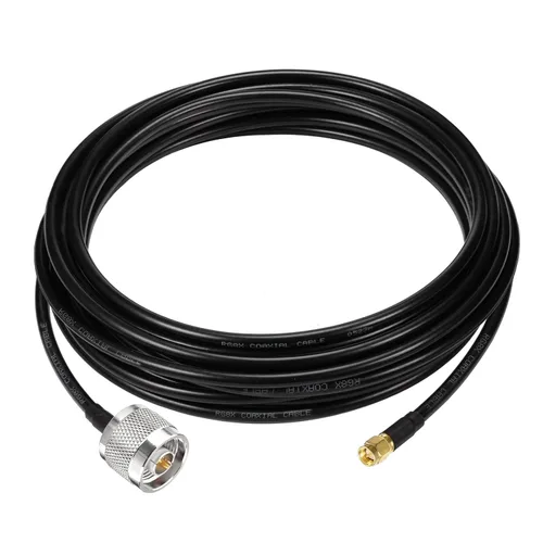 Miniatura 11 de Superbat Cable adaptador SMA a N de 12 pies de baja pérdida N macho a SMA macho con conectores resistentes a la intemperie, cable RG58 de 50 ohmios