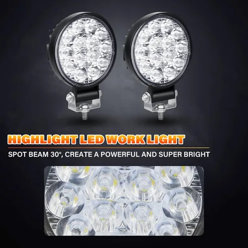 Miniatura 3 de Willpower 4 unidades de 4 pulgadas 3.9 in 42W mini luz de trabajo LED ultra fina haz de luz LED Pods luces de conducción 12V 24V Offroad Lámparas
