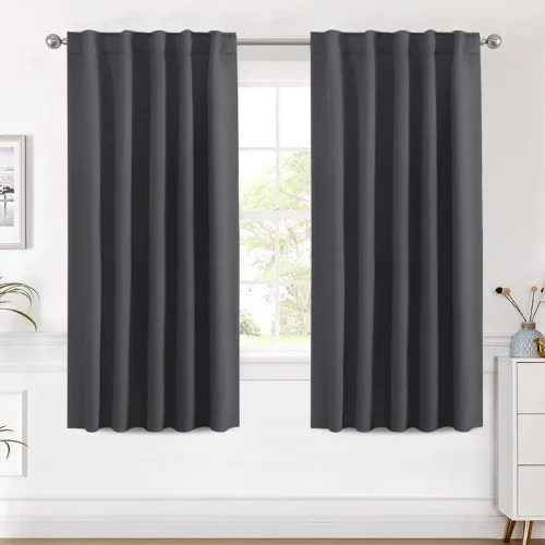 Miniatura 70 de H.VERSAILTEX Cortinas opacas con aislamiento térmico, paneles de tratamiento de ventana, cortinas opacas para oscurecer la habitación, cortinas Gris