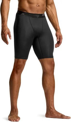 Miniatura 2 de TSLA - Pantalones cortos deportivos de compresión para hombre, en paquete de 1 o 3 unidades, mallas para correr de rendimiento deportivo, frescas