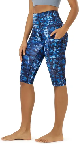 Miniatura 50 de ODODOS - Leggings capri de cintura alta para mujer con bolsillos, control de abdomen, no se transparentan, para entrenamiento atlético, running