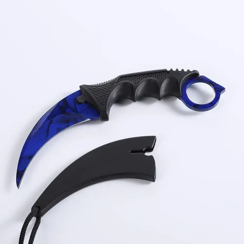 Miniatura 6 de Karambit - Cuchillo táctico de hoja fija, herramienta de campamento, 2 piezas de acero inoxidable al aire libre con funda y cable, adecuado