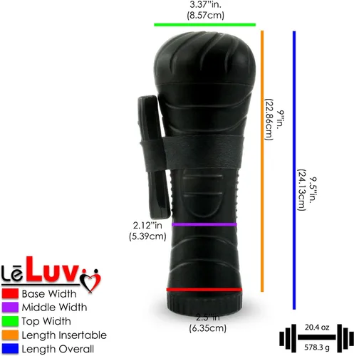Miniatura 6 de LeLuv Textura realista del ano del PDA del masturbador masculino vibrante compacto en caja negra Ano Vibrador