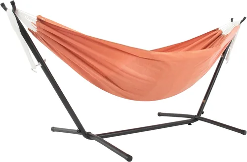 Miniatura 29 de Vivere Hamaca doble con soporte de acero que ahorra espacio, 450 libras de capacidad, incluye bolsa de transporte prémium, natural