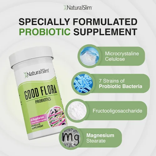 Miniatura 5 de NaturalSlim Good Flora - Probióticos para la salud digestiva, flora intestinal y apoyo inmunológico con probiótico Lactobacillus Acidophilus 7