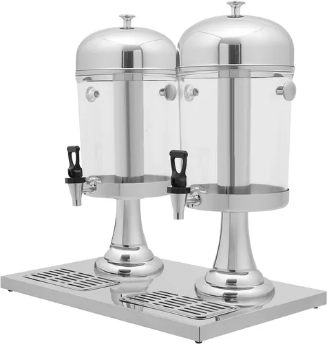 Miniatura 4 de Dispensador de bebidas de 4.22 galones con soporte y núcleo de hielo, recipiente comercial para bebidas frías con jarra de bebida de espita