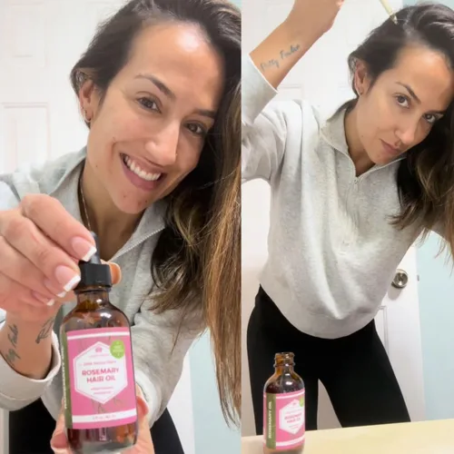 Miniatura 4 de Leven Rose Aceite orgánico de romero para el crecimiento del cabello con ricino, romero, menta, jojoba, argán, semillas de calabaza, extracto