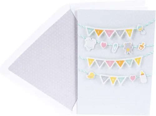 Miniatura 8 de Tarjeta de Baby Shower Hallmark Signature para Nuevos Padres (Hola, Pequeñín) Bienvenida al Nuevo Bebé, Felicitaciones, Revelación de Género