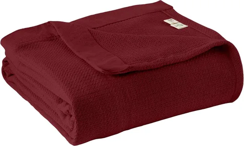 Manta 100% algodón orgánico – Manta de algodón orgánico certificado GOTS & Fairtrade para cama con tejido de punto individual suave, pesado y