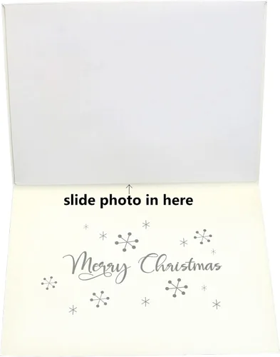 Miniatura 6 de Iconikal Tarjetas de felicitación personalizadas de Navidad con foto de búfalo rojo a cuadros, 15 unidades, con sobres para fotos de 4x6 pulgadas