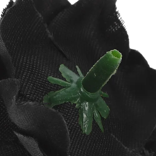Miniatura 3 de BESPORTBLE 50 piezas de rosas artificiales negras a granel, rosas falsas para decoración de boda, novia, bricolaje, seda