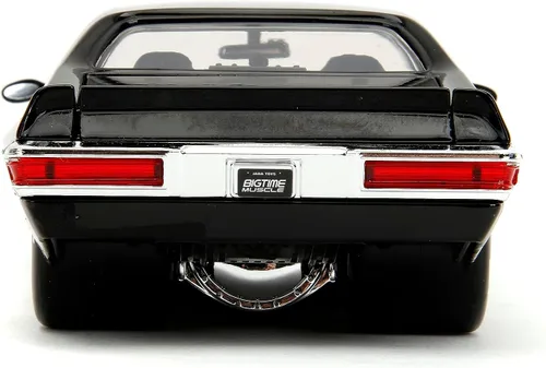 Miniatura 4 de Jada Big Time Muscle 1:24 1971 Pontiac GTO - Coche fundido a presión, juguetes para niños y adultos (llamas negras)