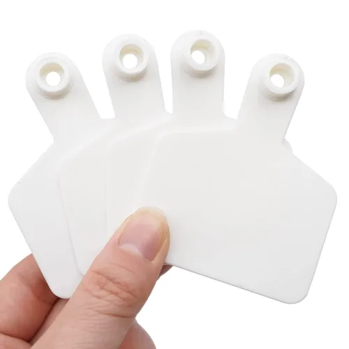 Miniatura 4 de Etiquetas de oído en blanco de plástico para ganado, etiquetas de identificación de animales para ganado, vacas, cerdos, cerdos, ovejas, cabras
