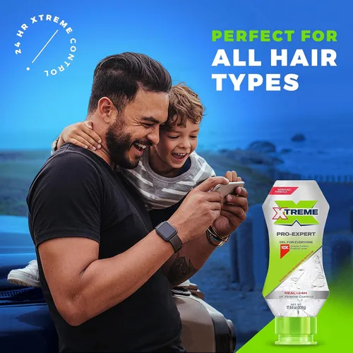 Miniatura 6 de Xtreme Pro-Expert - Gel transparente para el cabello, sin alcohol, control Xtreme las 24 horas con aloe vera, botella exprimible de 17.63 onzas