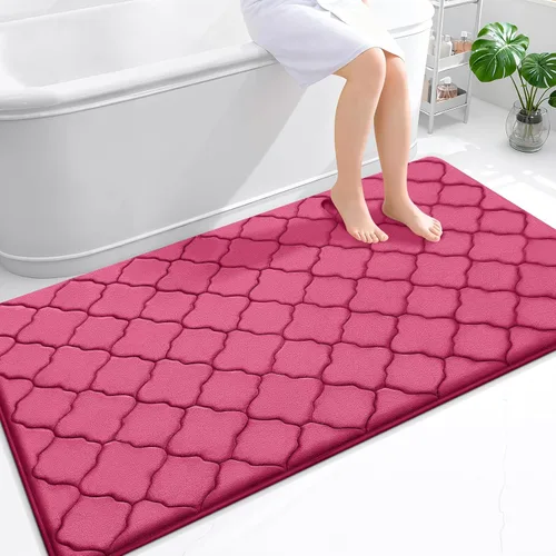 Miniatura 27 de OLANLY Alfombra de Baño de Espuma Viscoelástica de 24 x 16 pulgadas, Ultra Suave y Absorbente, Alfombras de Baño Antideslizantes, Cómodas, Lavables