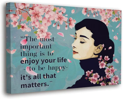 Miniatura 22 de SpiritualHands Audrey Hepburn Póster de Arte de Pared Lienzo Enmarcado, Pósteres de Arte de Pared Haus and Hues, Decoración de Pared Moderna Audrey