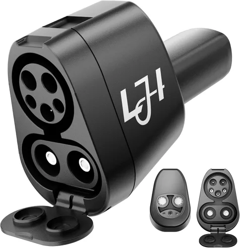 LJH 2-en-1 CCS1 y J1772 a Adaptador Tesla, 250KW para Modelo Y/3/S/X/Cybertruck, Adaptador de Cargador CCS1 a Tesla Super Rápido, Estaciones de