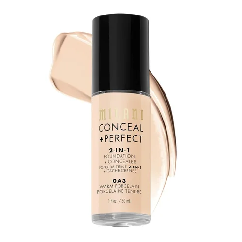 Miniatura 39 de Milani Conceal + Perfect Base + Corrector 2 en 1 para una Tez Impecable, Corrector para Debajo de los Ojos, Cubre Enrojecimiento e Imperfecciones