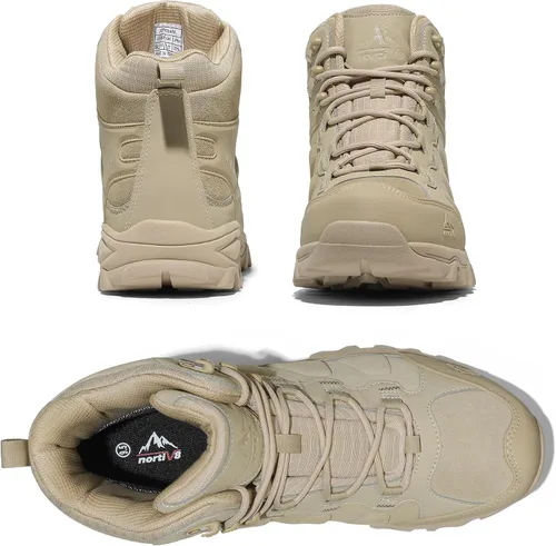 Miniatura 43 de NORTIV 8 - Botas de senderismo impermeables para hombre, zapatos de montañismo ligeros para exteriores