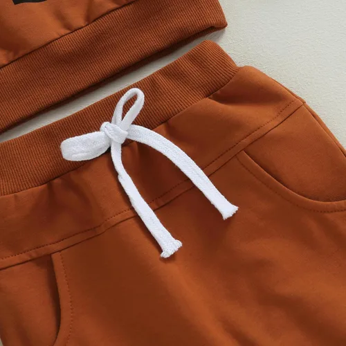 Miniatura 5 de Hoanselay Conjunto de sudadera de manga larga con capucha y pantalones de otoño e invierno para bebé niño