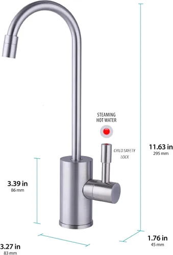 Miniatura 6 de Ready Hot 41-RH-300-F570-BN Sistema dispensador de agua caliente instantáneo, 2.5 cuartos de galón, pantalla digital, grifo de agua caliente de una