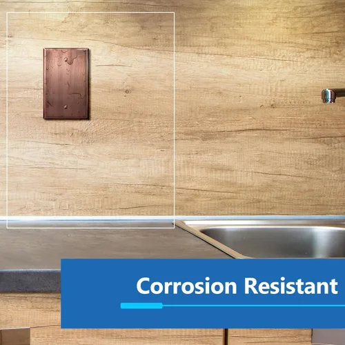 Miniatura 3 de LIDER Placa de pared de metal en blanco, cubierta de salida en blanco de acero inoxidable, resistente a la corrosión, tamaño mediano de 1 banda