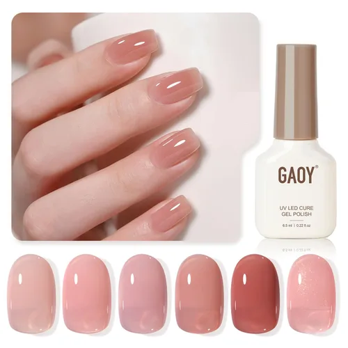 Miniatura 34 de GAOY Berry Collection - Esmalte de uñas en gel, color rosa intenso, borgoña, rojo, cereza y magenta, kit de esmalte de uñas para manicura de salón