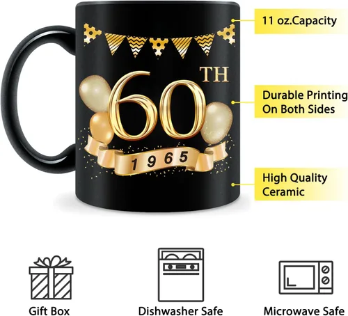 Miniatura 3 de Greatingreat Regalos de 60 cumpleaños para hombres y mujeres, regalo para 60 años, regalos de cumpleaños de 1965, ideas de regalo para hombres de 60