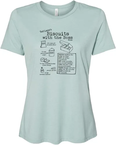Miniatura 22 de Cute Women's Screen Printed Crew Neck Tee, Shirts With Sayings, Dusty Blue or Olive