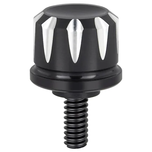 Miniatura 2 de Amazicha Tornillo de tornillo de asiento negro de acero inoxidable compatible con asiento Harley Davidson con rosca de 1/4 "-20
