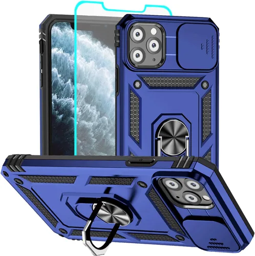 Miniatura 12 de Funda para iPhone 13, iPhone 13, [grado militar de 16 pies probada en caídas], anillo protector a prueba de golpes para iPhone 13, azul