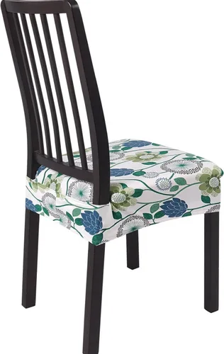 Miniatura 55 de SearchI Juego de 6 Fundas de Asiento para Sillas de Comedor Elásticas, Fundas de Asiento Suave Extraíbles y Lavables para Sillas de Comedor, Flor
