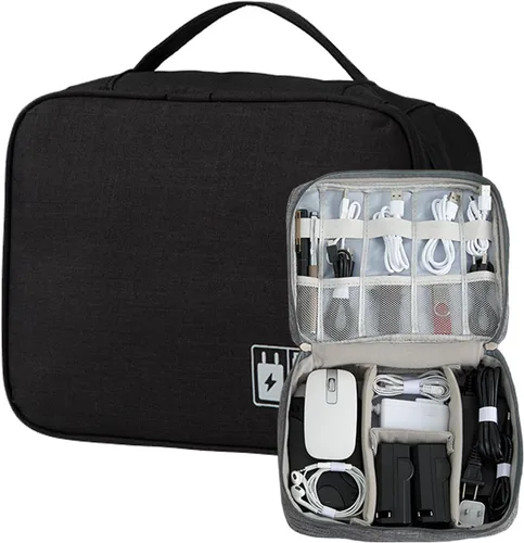 Estuche Organizador Pequeño para Dispositivos Electrónicos USB Cargador Accesorios Ratón Cable de Teléfono Tarjeta SD Banco de Energía Auriculares