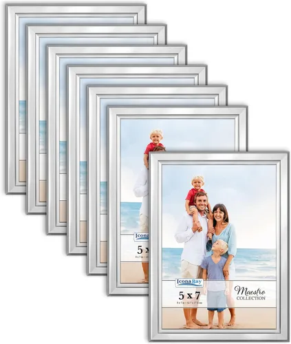 Miniatura 11 de Icona Bay Juego de marcos de fotos de 4 x 6 pulgadas (negro, paquete de 12), estilo contemporáneo con clase, colección Maestro