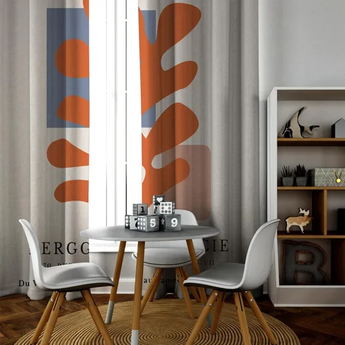 Miniatura 3 de Cortinas opacas de Matisse con diseño abstracto, moderno, bohemio, aislantes térmicos, para ventana, para dormitorio, sala de estar, 2 paneles, 2
