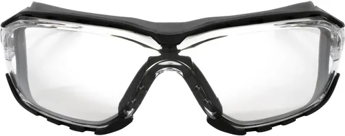 Miniatura 2 de Birdz Gafas de sol acolchadas de seguridad para motocicleta, color gris con lente transparente