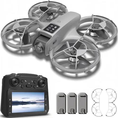 Miniatura 8 de Dron con cámara para niños y control remoto: Drone RC para principiantes para niños con motor sin escobillas, flujo óptico flotante, despegue
