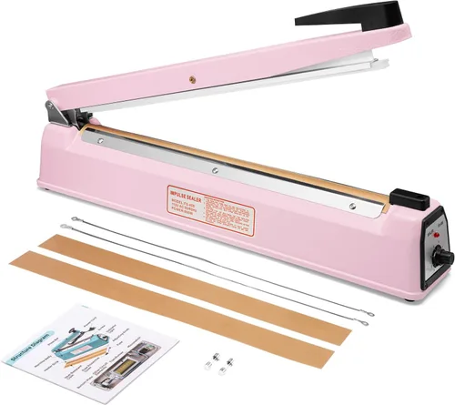 Miniatura 16 de METRONIC Sellador de impulso de 8 pulgadas, máquina selladora térmica manual para bolsas de plástico, selladores de bolsas retráctiles, máquina